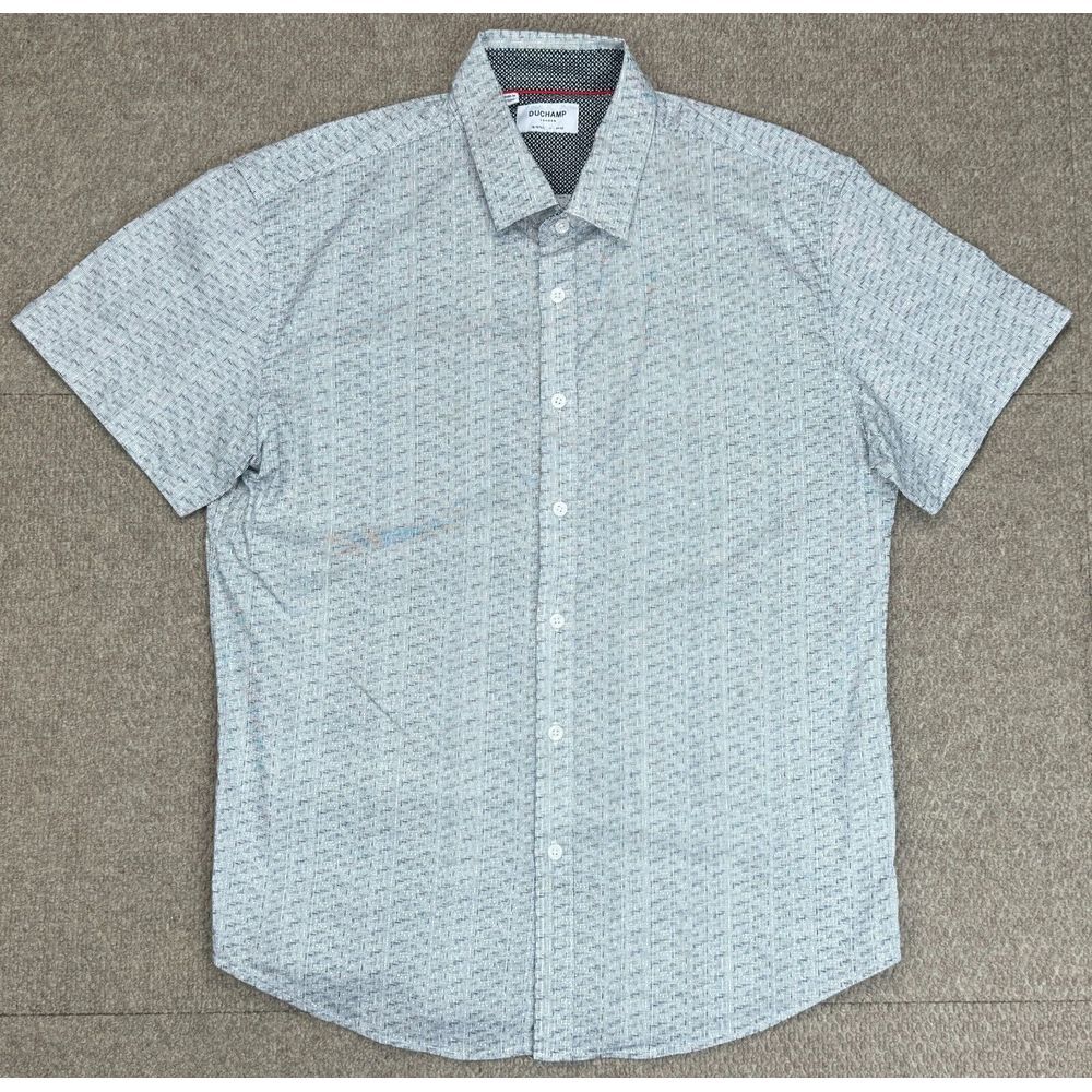 Duchamp London Men's Button Up Short Sleeve Shirt‎ Size Large